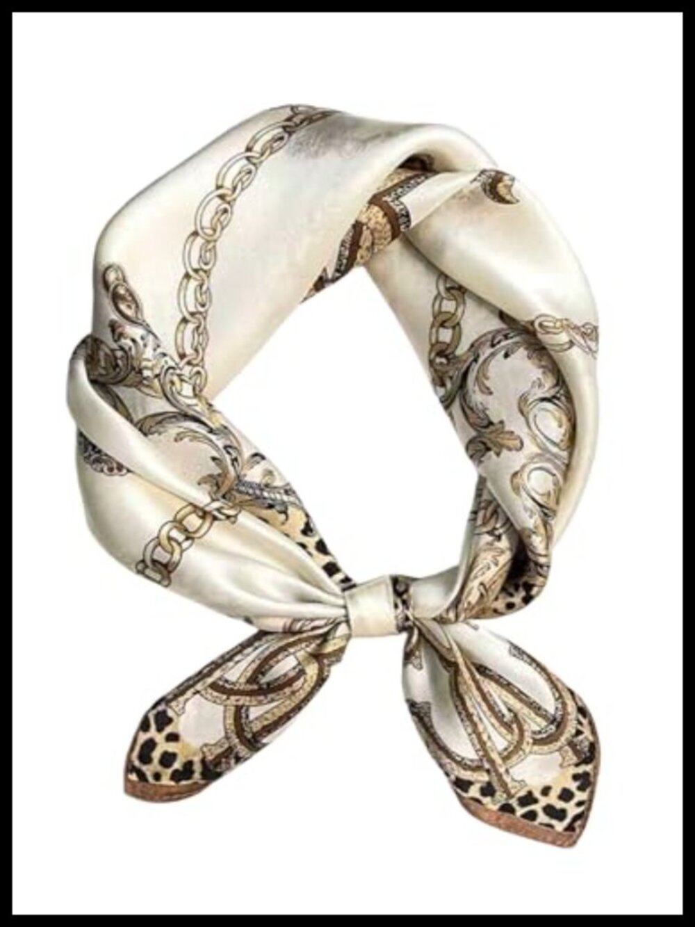 Satin Silk Feeling Square Scarf 27.5" Neckerchief Hair & Bag Wrap